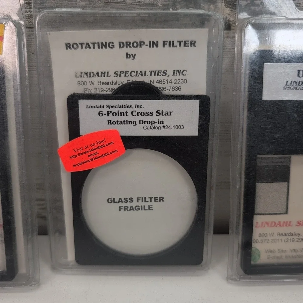 Lindahl Drop in Soft Rings Diffusion Filters Soft Efx Swirl 6 Point Cross UV Dif